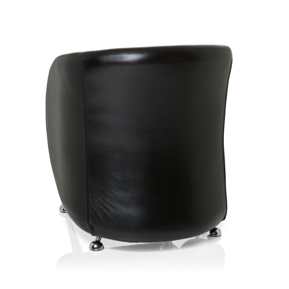 Produktabbildung Nr. 6: hjh OFFICE Loungesessel / Clubsessel ST. LUCIA Kunstleder, schwarz