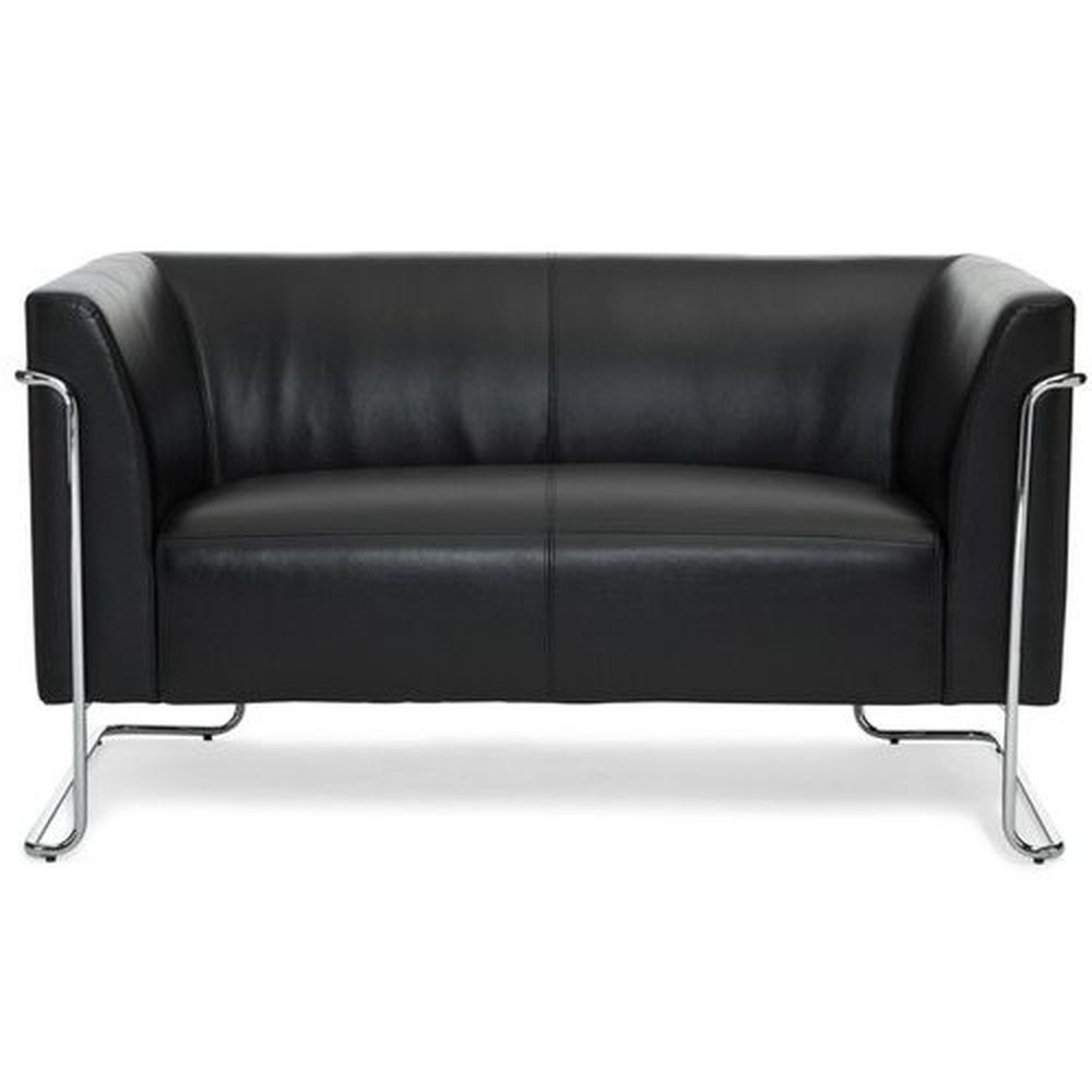 Produktabbildung Nr. 1: hjh OFFICE Loungesofa CURACAO Kunstleder, 2-Sitzer, schwarz