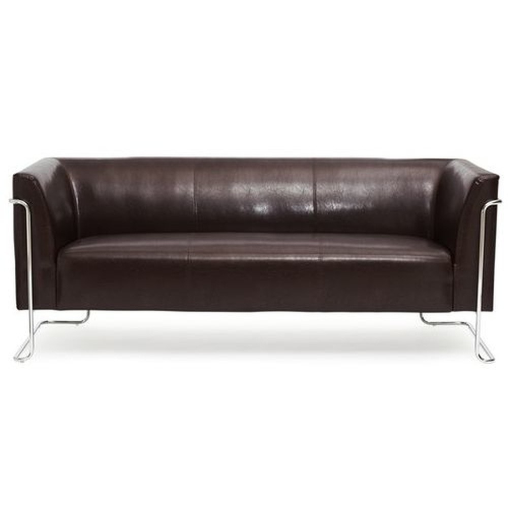 Produktabbildung Nr. 1: hjh OFFICE Loungesofa CURACAO Kunstleder, 3-Sitzer, braun
