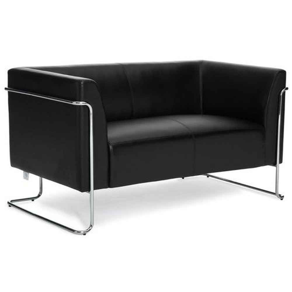 Produktabbildung Nr. 2: hjh OFFICE Loungesofa CURACAO Kunstleder, 2-Sitzer, schwarz
