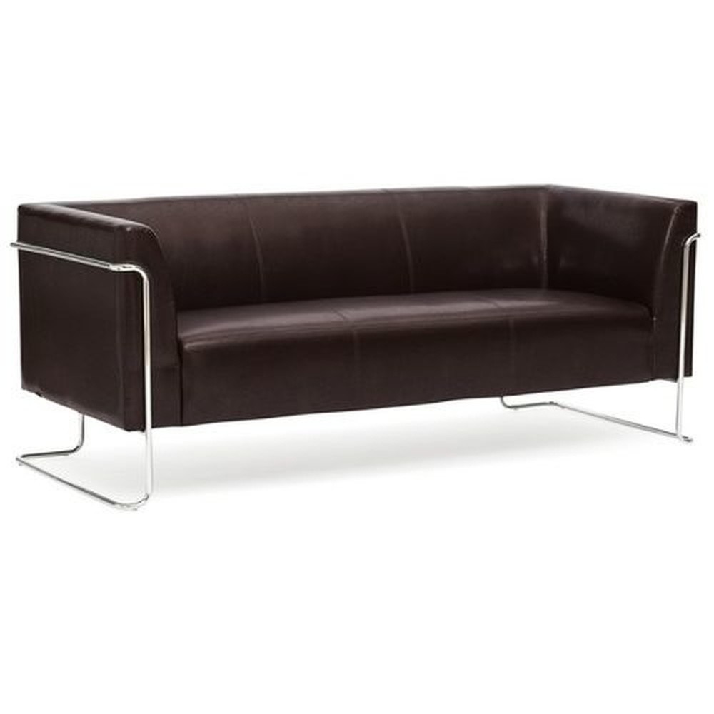 Produktabbildung Nr. 3: hjh OFFICE Loungesofa CURACAO Kunstleder, 3-Sitzer, braun