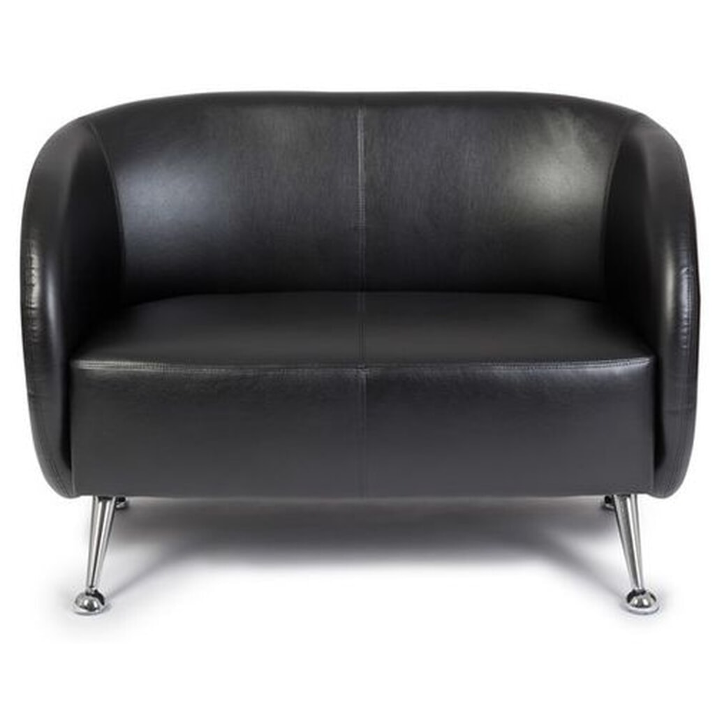 Produktabbildung: hjh OFFICE Loungesofa / Club Sofa ST. LUCIA Kunstleder, 2-Sitzer, schwarz