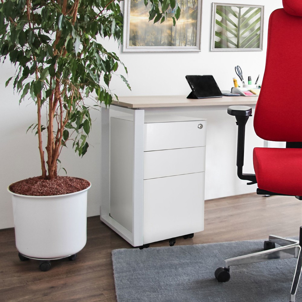 Produktabbildung Nr. 3: hjh OFFICE Rollcontainer COLOR I Metall, weiß