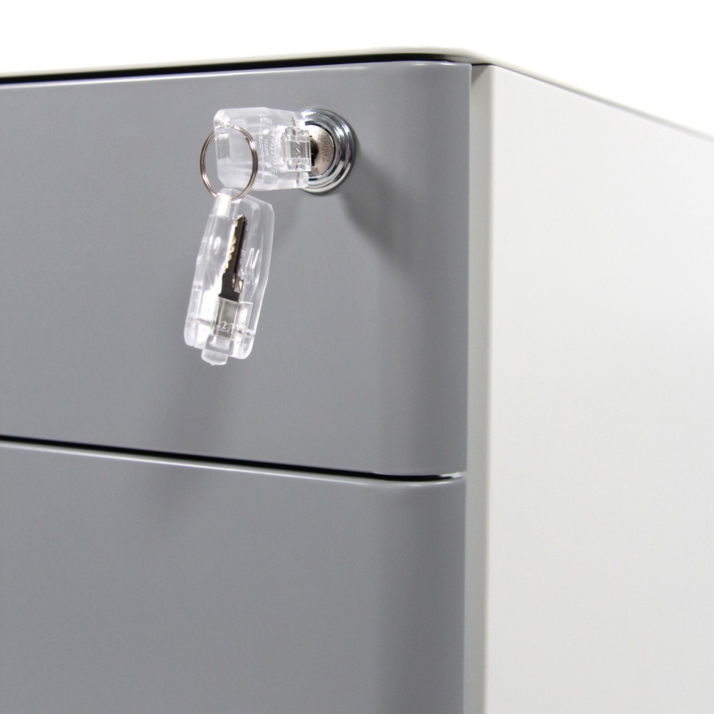 Produktabbildung Nr. 3: hjh OFFICE Rollcontainer COLOR I Metall, weiß / grau