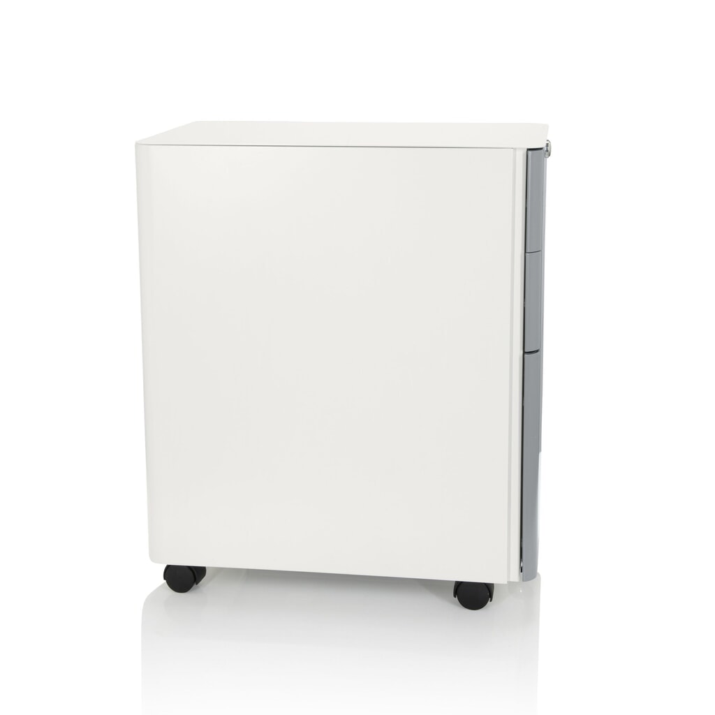 hjh OFFICE Rollcontainer COLOR I Metall, weiß / grau Produktabbildung Nr. 8: hjh OFFICE Rollcontainer COLOR I Metall, weiß / grau