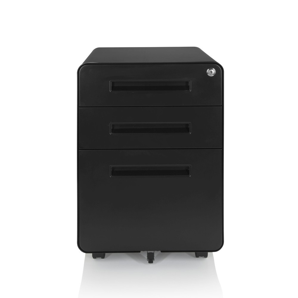 Produktabbildung: hjh OFFICE Rollcontainer COLOR PLUS I Metall, schwarz