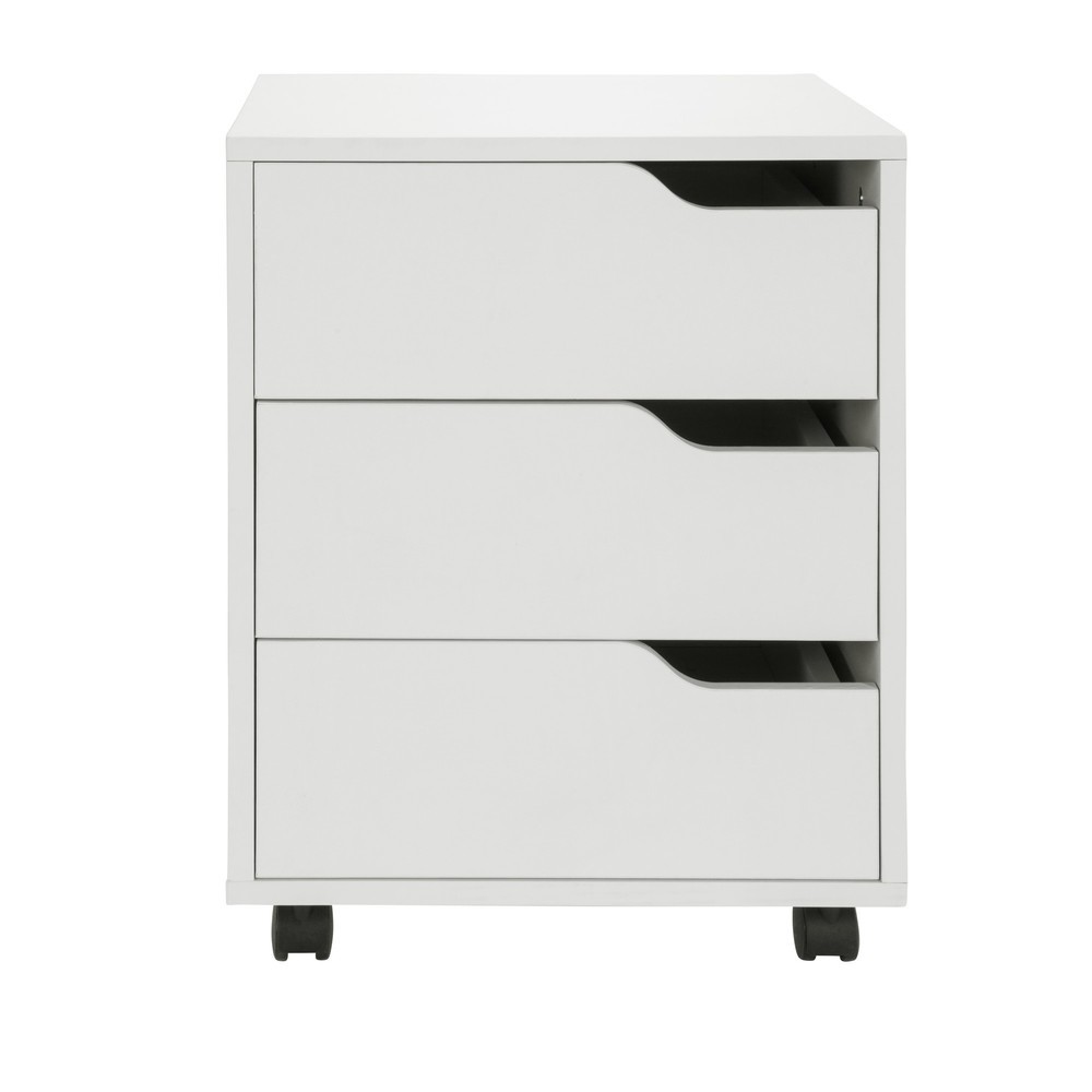 Produktabbildung: hjh OFFICE Rollcontainer ORGANISER I, weiß / weiß