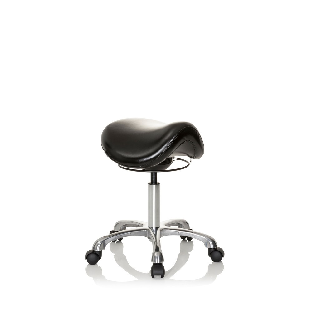 Produktabbildung Nr. 2: hjh OFFICE Sattelhocker / Sattelstuhl ORTHO SIT PU Kunstleder, schwarz