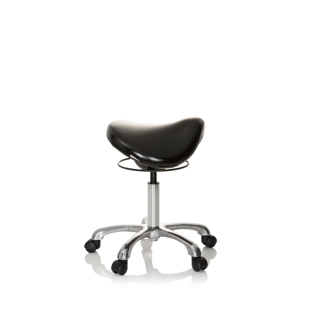 Produktabbildung Nr. 3: hjh OFFICE Sattelhocker / Sattelstuhl ORTHO SIT PU Kunstleder, schwarz
