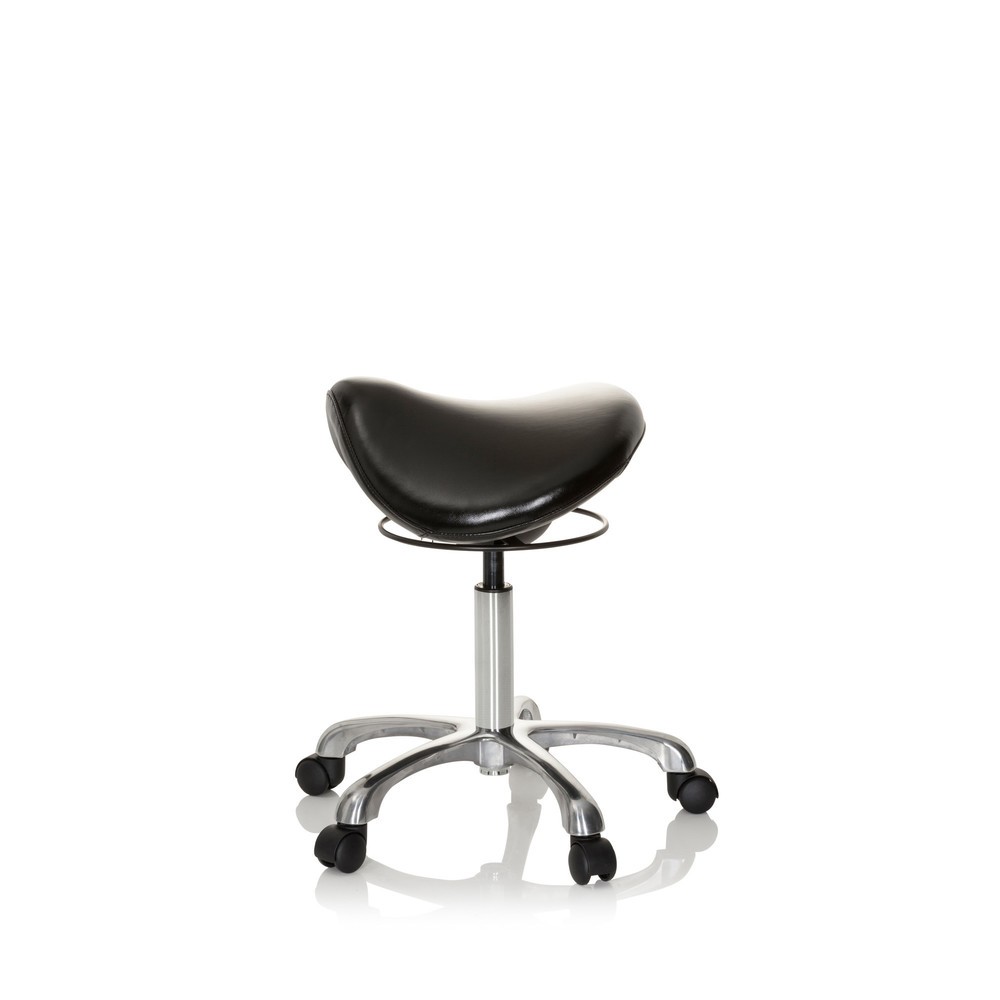 Produktabbildung Nr. 8: hjh OFFICE Sattelhocker / Sattelstuhl ORTHO SIT PU Kunstleder, schwarz