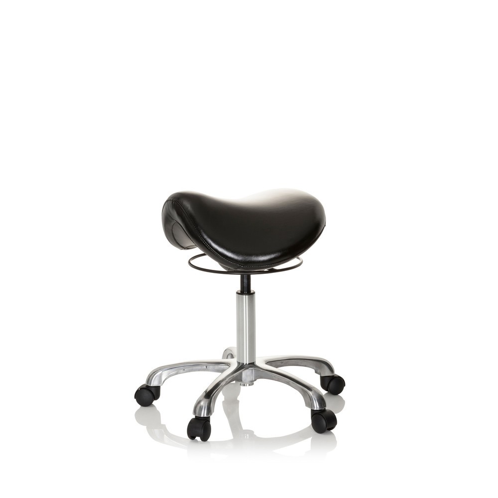 Produktabbildung Nr. 9: hjh OFFICE Sattelhocker / Sattelstuhl ORTHO SIT PU Kunstleder, schwarz