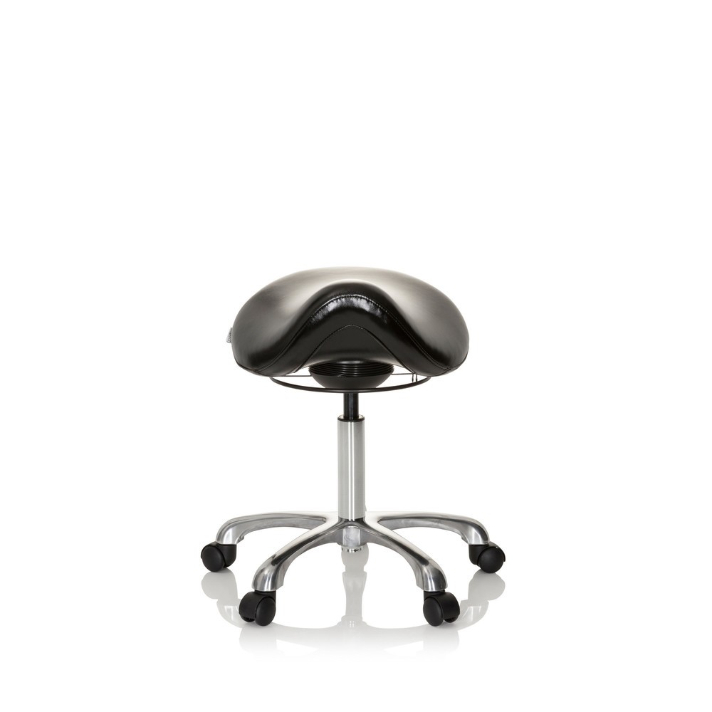 Produktabbildung Nr. 1: hjh OFFICE Sattelhocker / Sattelstuhl ORTHO SIT PU Kunstleder, schwarz