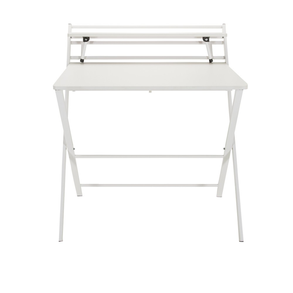 Produktabbildung: hjh OFFICE Schreibtisch / Arbeitstisch EASY CLAP 92 x 84, weiß / weiß