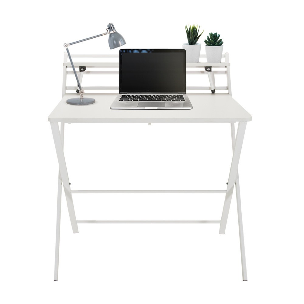 Produktabbildung Nr. 2: hjh OFFICE Schreibtisch / Arbeitstisch EASY CLAP 92 x 84, weiß / weiß