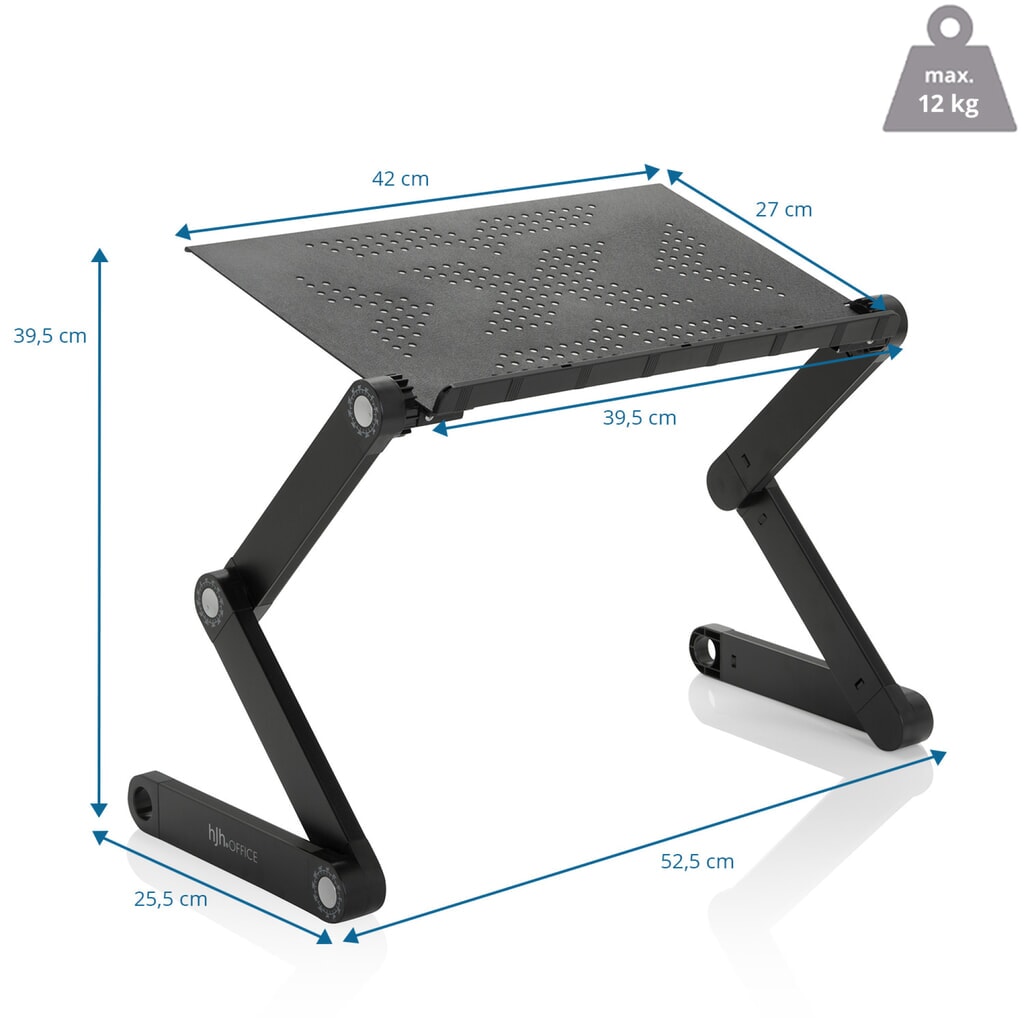 hjh OFFICE Sitz-Steh Schreibtischaufsatz VM-SA II klappbar Alu, schwarz Produktabbildung Nr. 5: hjh OFFICE Sitz-Steh Schreibtischaufsatz VM-SA II klappbar Alu, schwarz