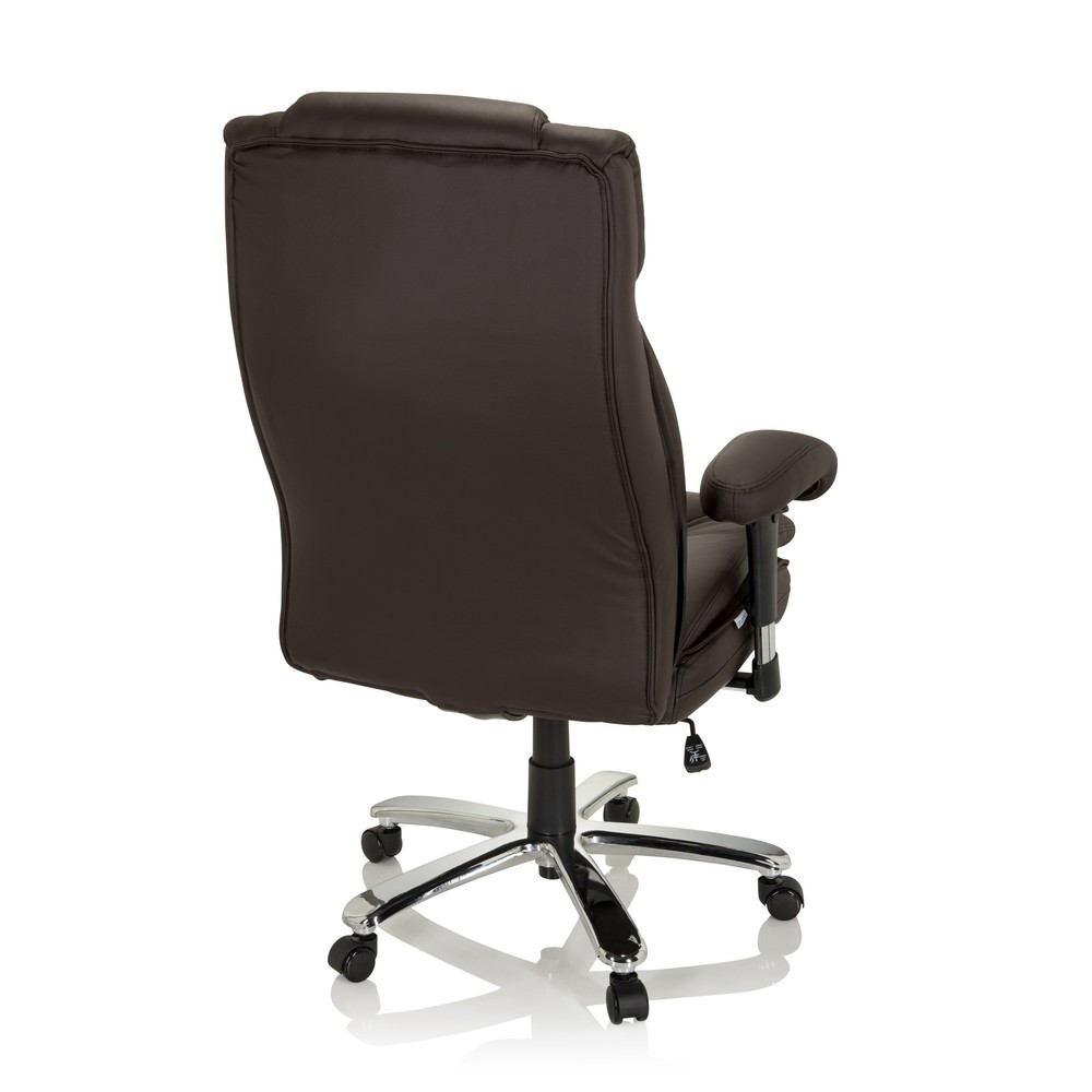Produktabbildung Nr. 5: hjh OFFICE Schwerlaststuhl / Büro BUILDER XXL I PU Kunstleder, dunkelbraun
