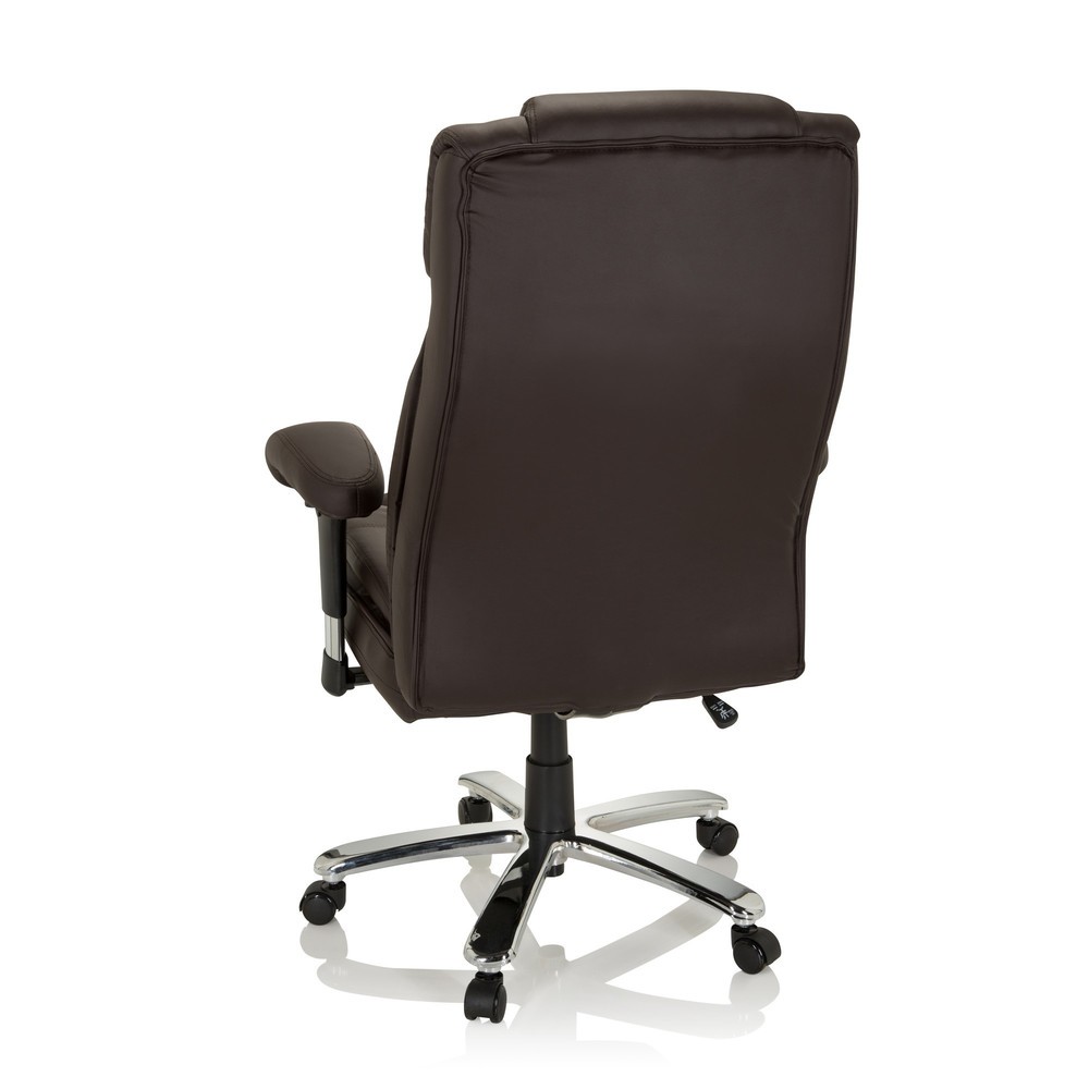 Produktabbildung Nr. 6: hjh OFFICE Schwerlaststuhl / Büro BUILDER XXL I PU Kunstleder, dunkelbraun