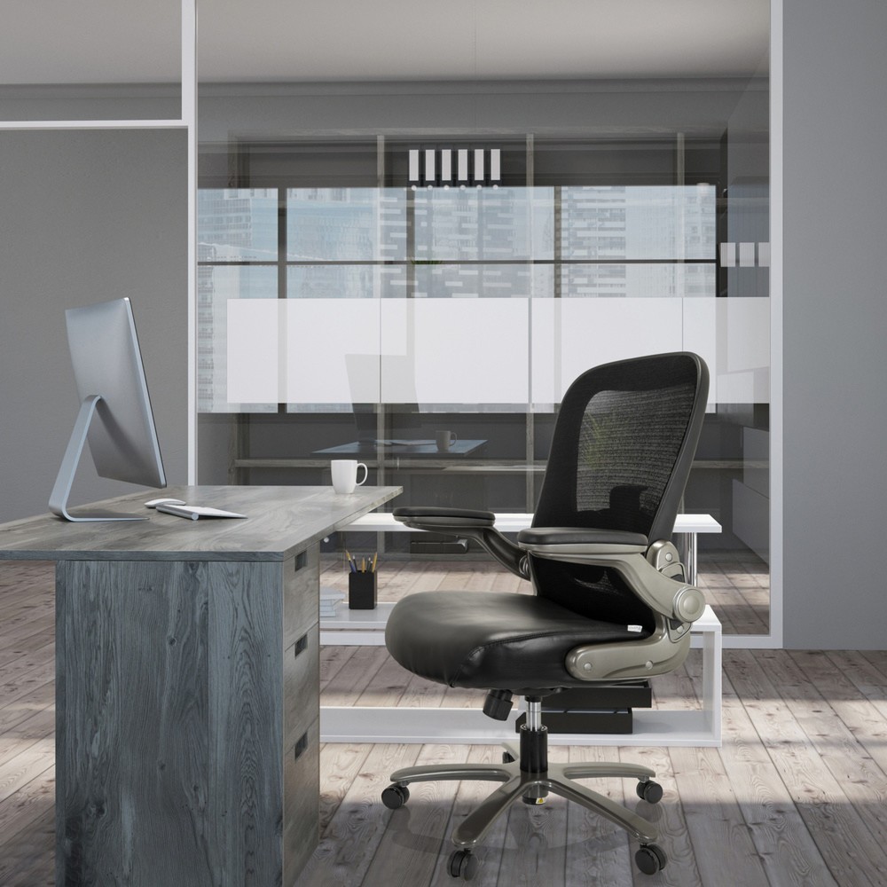 Produktabbildung Nr. 4: hjh OFFICE Schwerlaststuhl / Bürostuhl INSTRUCTOR T I Titan XXL Netzstoff / Kunstleder, schwarz