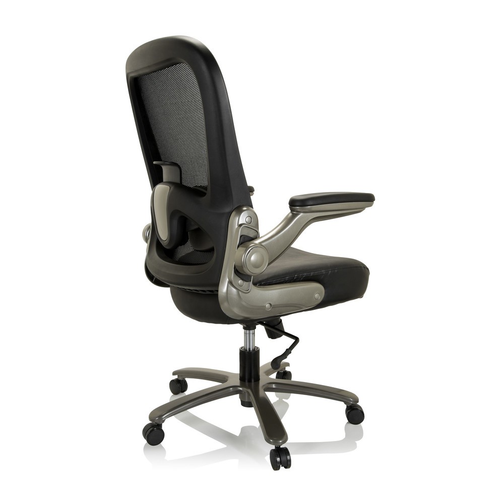 Produktabbildung Nr. 9: hjh OFFICE Schwerlaststuhl / Bürostuhl INSTRUCTOR T I Titan XXL Netzstoff / Leder, schwarz