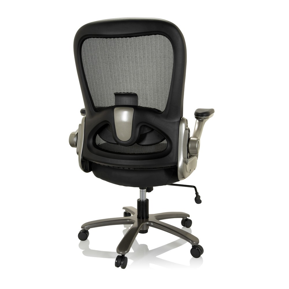Produktabbildung Nr. 10: hjh OFFICE Schwerlaststuhl / Bürostuhl INSTRUCTOR T I Titan XXL Netzstoff / Leder, schwarz