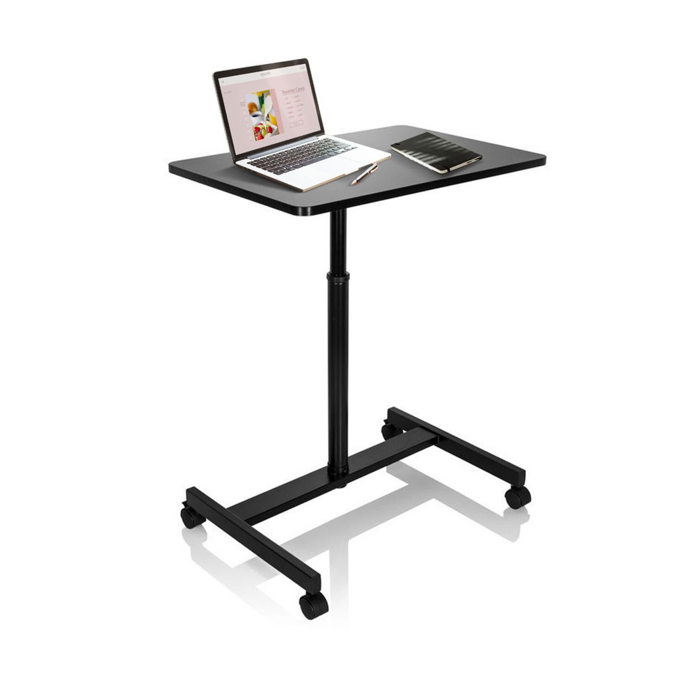 Produktabbildung Nr. 2: hjh OFFICE Stehtisch / Laptopständer STAND VM-SU mit Gasdruckfeder & Rollen, schwarz