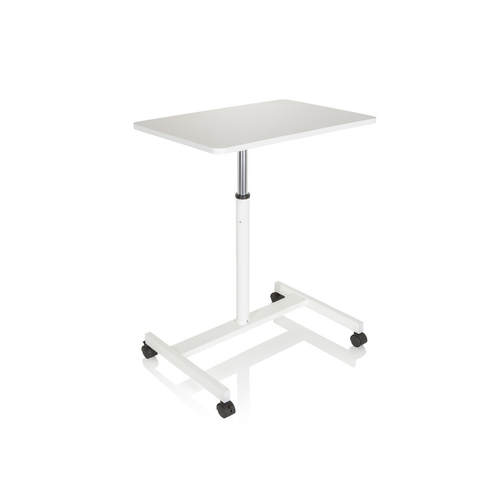 Produktabbildung Nr. 7: hjh OFFICE Stehtisch / Laptopständer STAND VM-SU mit Gasdruckfeder & Rollen, weiß