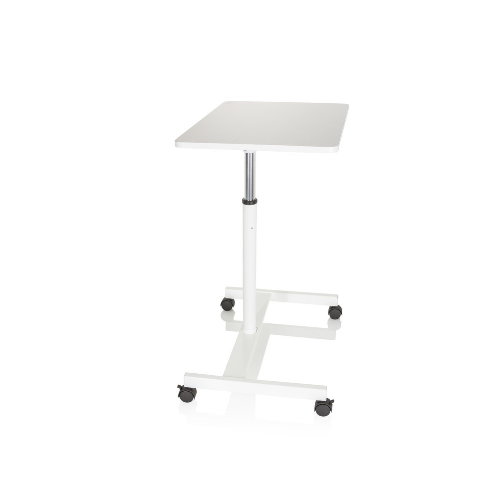 Produktabbildung Nr. 8: hjh OFFICE Stehtisch / Laptopständer STAND VM-SU mit Gasdruckfeder & Rollen, weiß