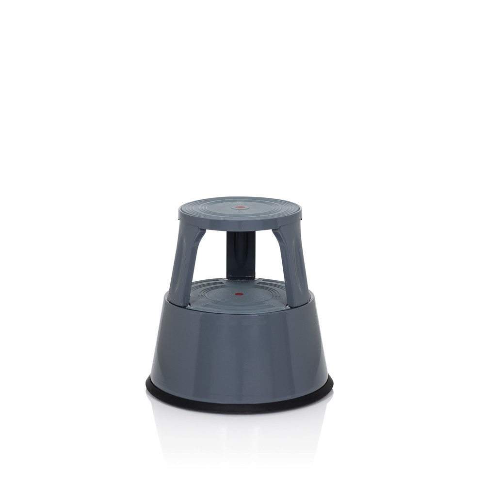 hjh OFFICE Tritthocker / Rollhocker TIO-M II Metall, Kunststoff, dunkelgrau Produktabbildung: hjh OFFICE Tritthocker / Rollhocker TIO-M II Metall, Kunststoff, dunkelgrau