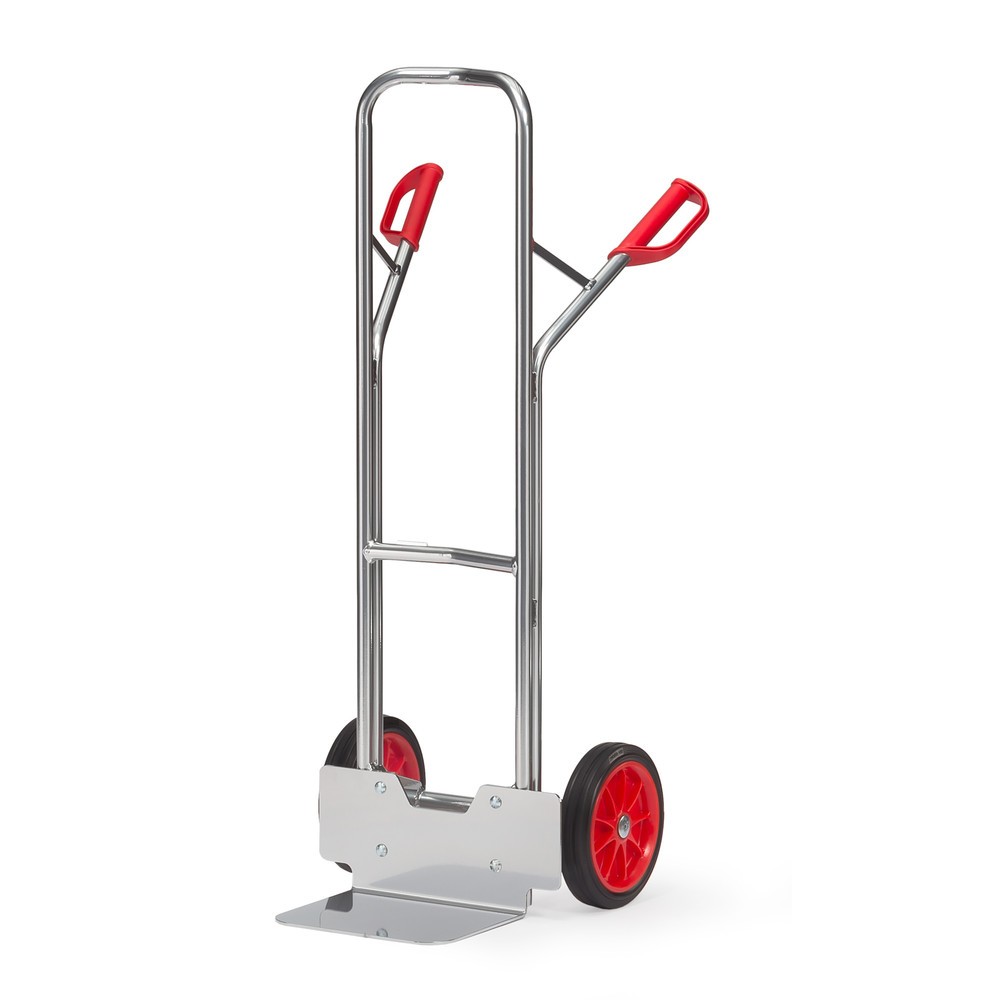 Obrázek produktu: Hliníkový rudl fetra®, nosnost 200 kg, ložná plocha lopaty ŠxH 320 x 250 mm, kolečka z plné gumy