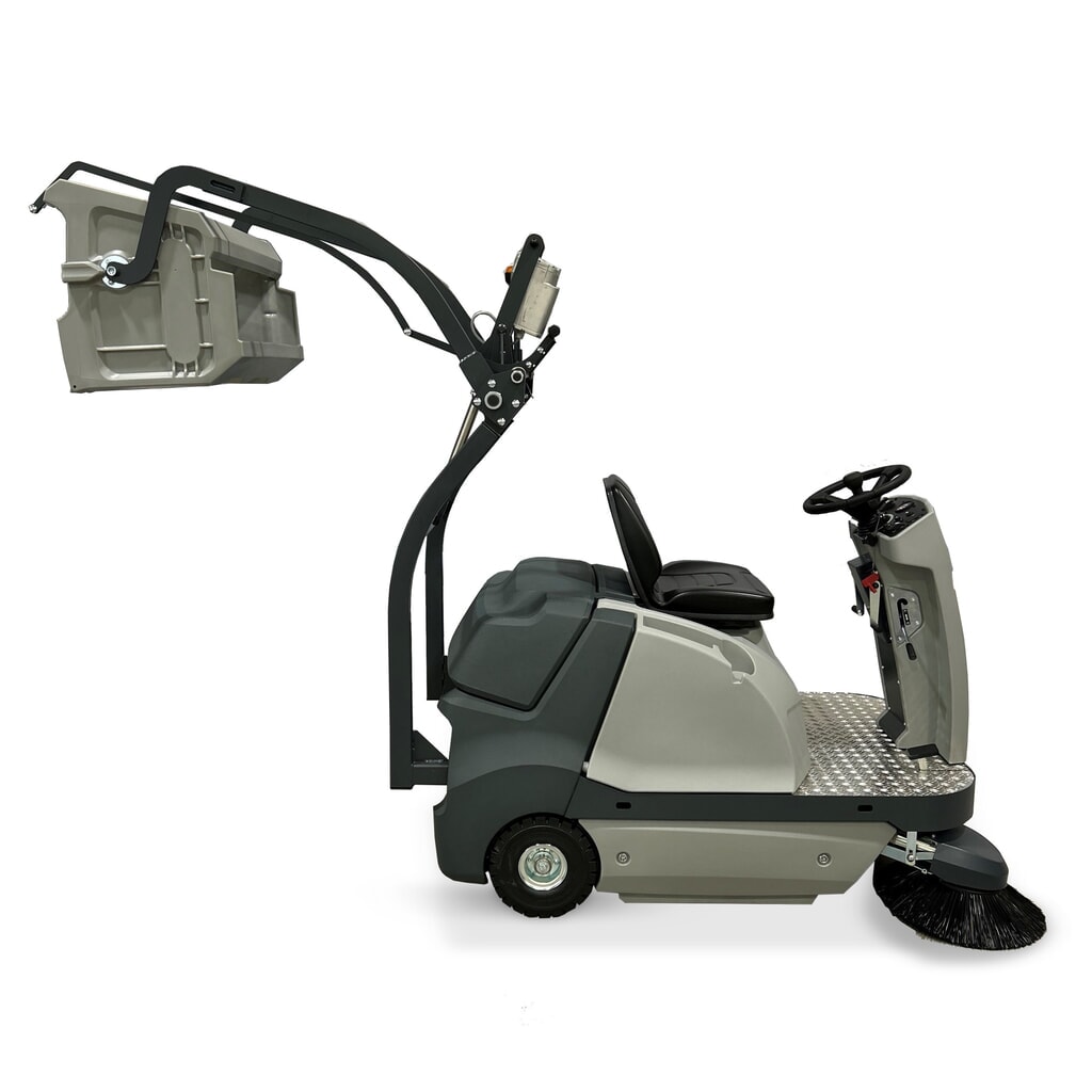 Hochentleerung für Steinbock® Aufsitz-Kehrmaschine A-1150 E PRO Produktabbildung: Hochentleerung für Steinbock® Aufsitz-Kehrmaschine A-1150 E PRO