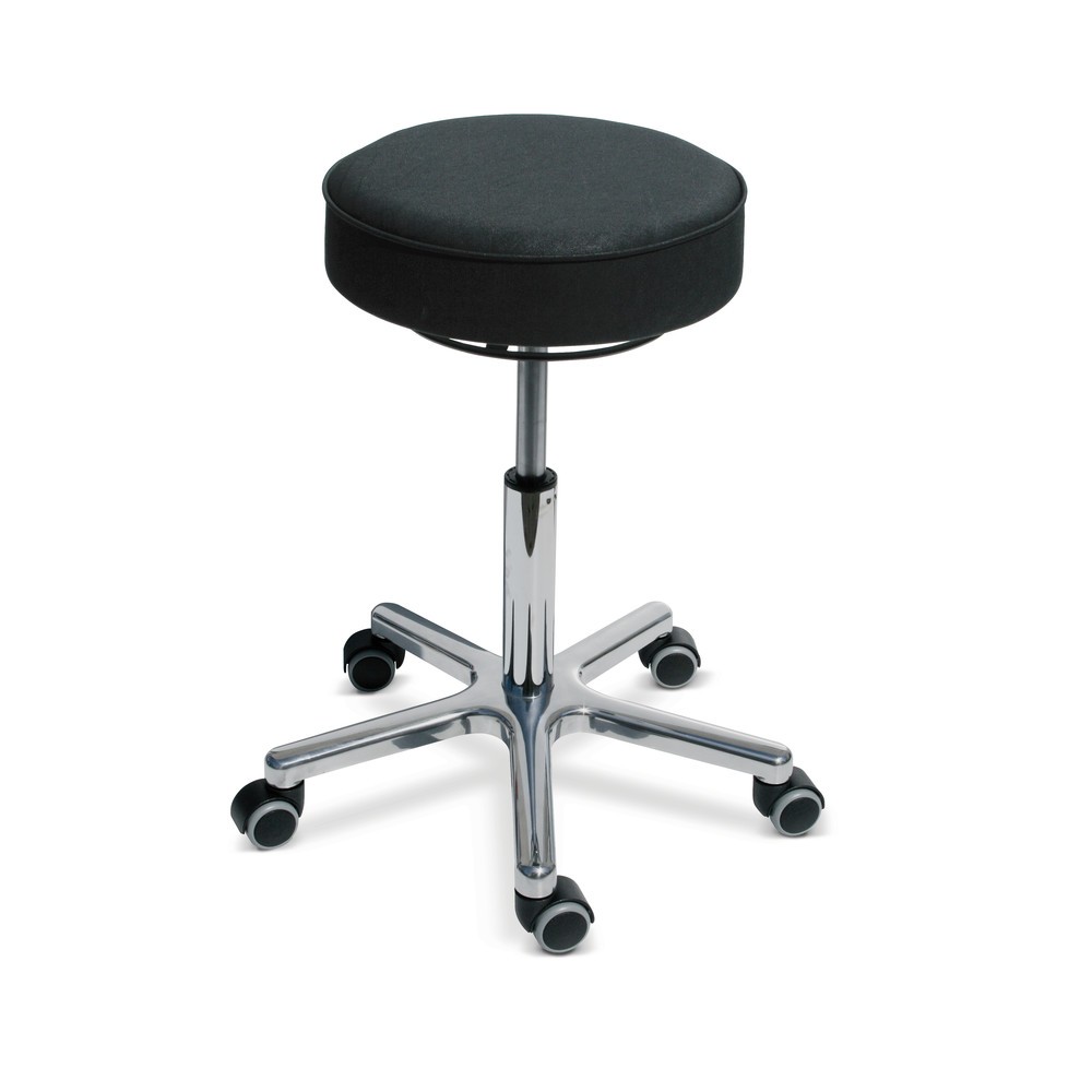Produktabbildung Nr. 2: Hocker Premium, Kunstledersitz, Sitzhöhe 540-730 mm, Rollen, schwarz