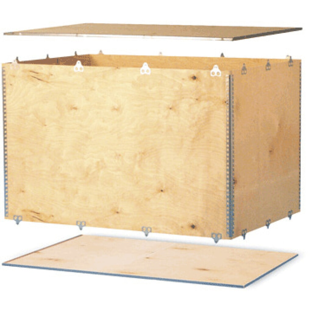 Produktabbildung: Holzfaltkiste, 3-teilig, LxBxH 400 x 300 x 380 mm