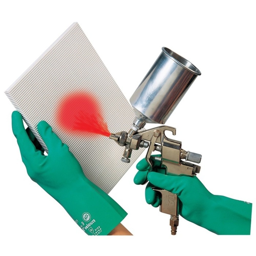 Produktabbildung: HONEYWELL Chemiehandschuh Camatril 730 Gr.7 grün