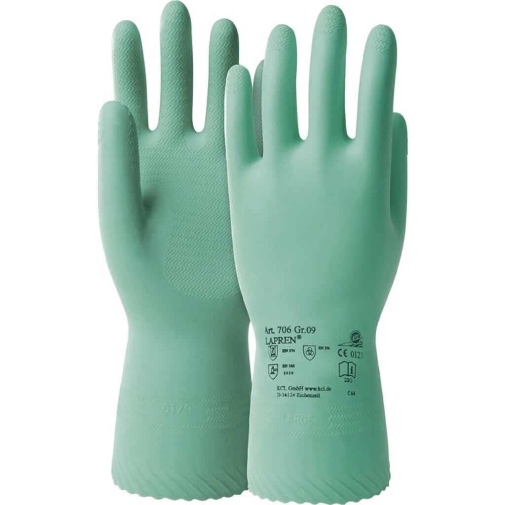 HONEYWELL Chemiehandschuh Lapren 706 Gr.10 grün EN Produktabbildung: HONEYWELL Chemiehandschuh Lapren 706 Gr.10 grün EN