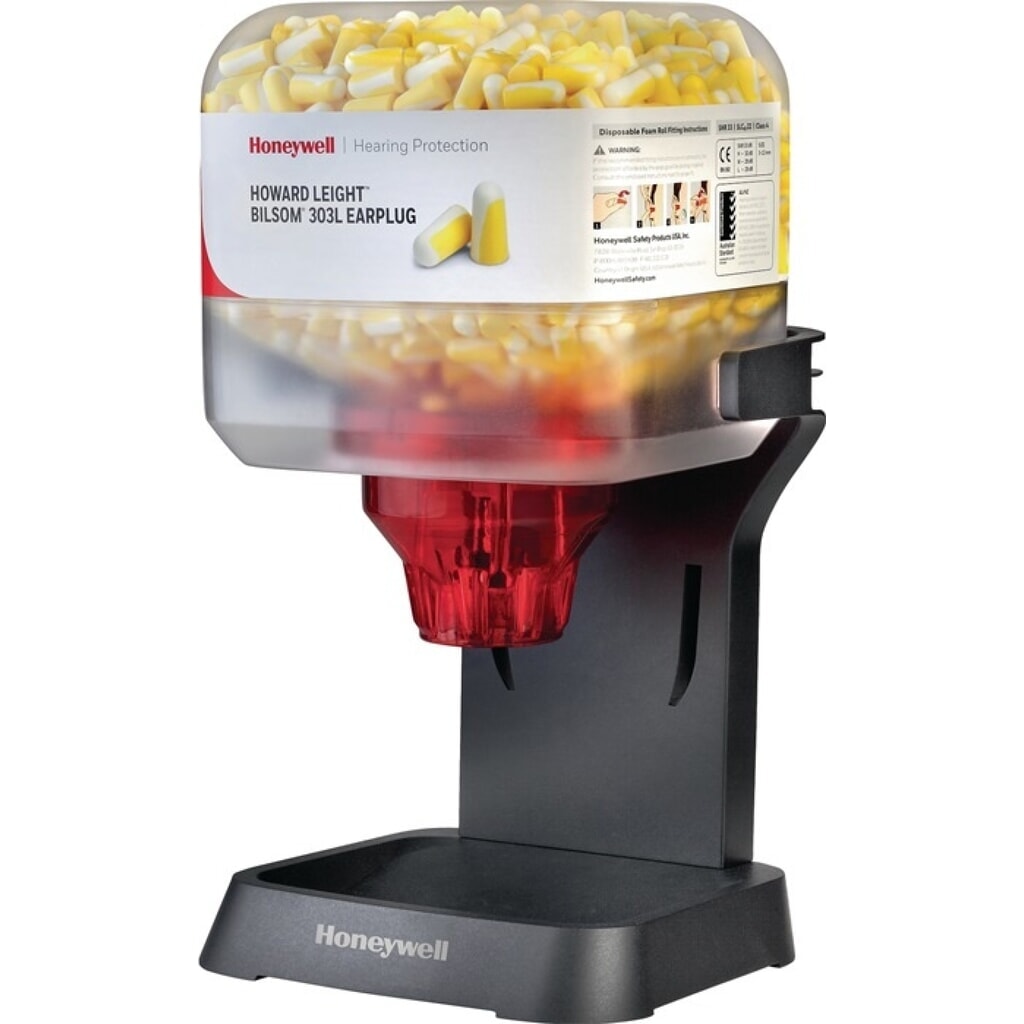 Produktabbildung: HONEYWELL HOWARD LEIGHT Gehörschutzspender HL400-AM, antimikrobiell mit 400 Paar Bilsom 303 L