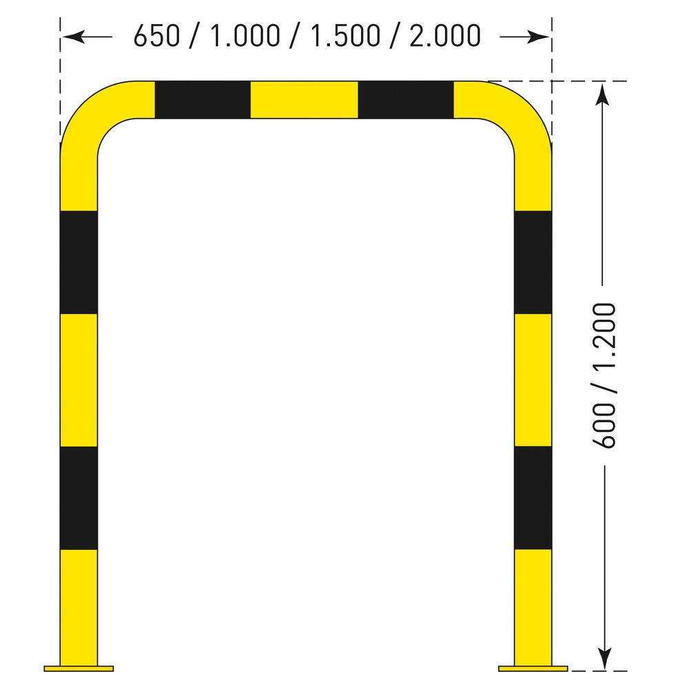 Product image no. 2: Pipe guard for outdoor use, HxW 1,000 x 350 mm