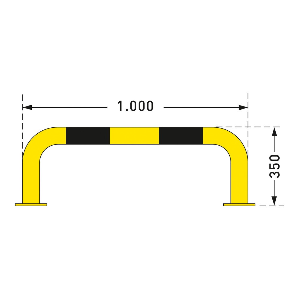 Product image no. 2: Hoop guard for indoor use, Ø 76 mm, HxW 350 x 1,000 mm