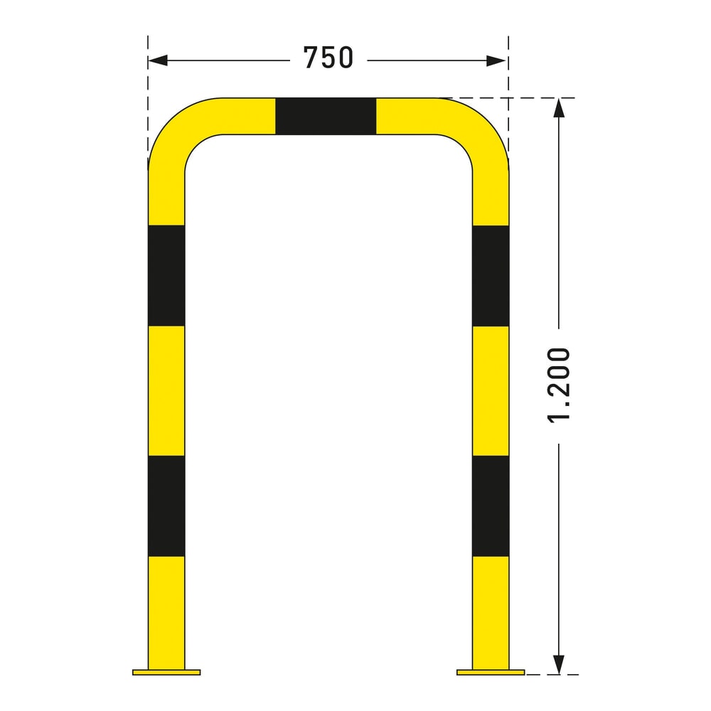 Product image no. 3: Hoop guard for indoor use, Ø 76 mm, HxW 1,200 x 750 mm