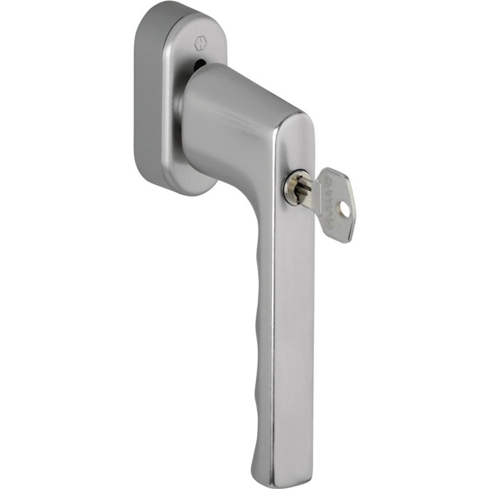 Produktabbildung: HOPPE Fenstergriff Hamburg 0700S/UD9020, 32-42 mm, Aluminium F9 / stahlfarben, abschließbar