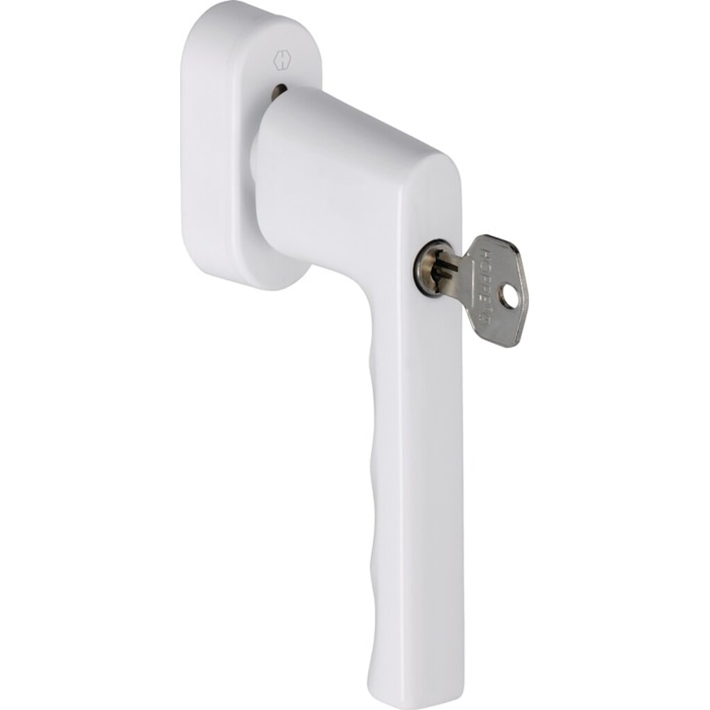 HOPPE Fenstergriff Hamburg 0700S/UD9020, 32-42 mm, Aluminium F9016 / verkehrsweiß, abschließbar Produktabbildung: HOPPE Fenstergriff Hamburg 0700S/UD9020, 32-42 mm, Aluminium F9016 / verkehrsweiß, abschließbar