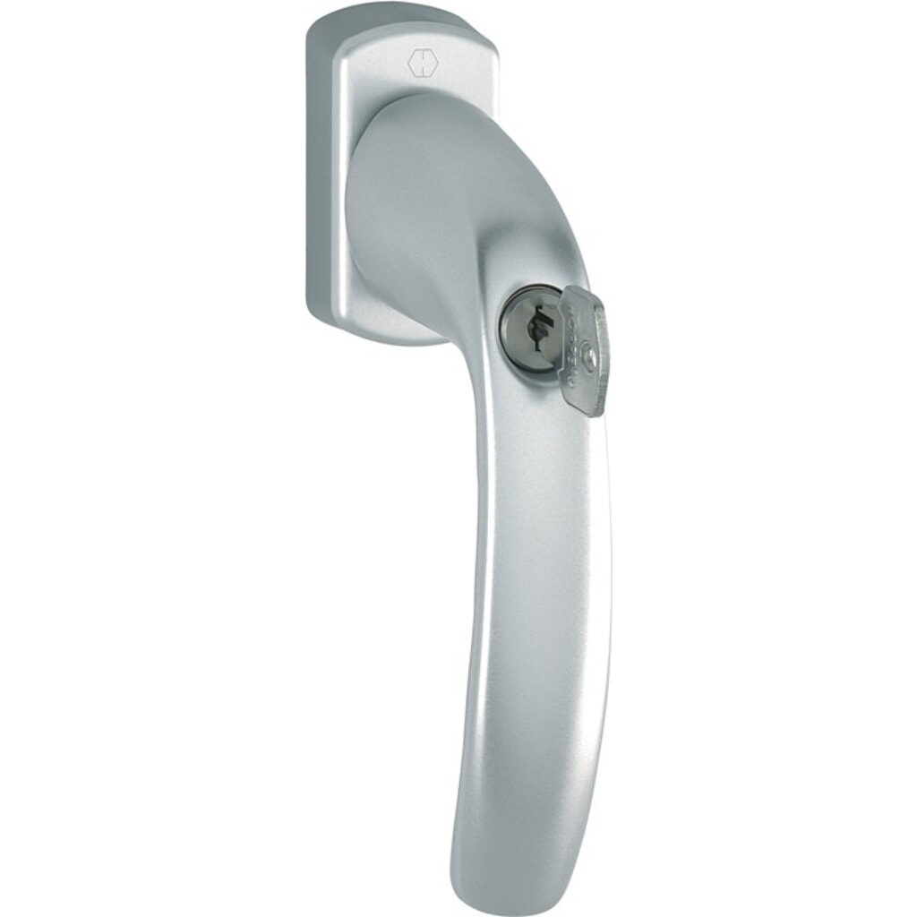 HOPPE Fenstergriff New York 0810S/U10 TBT1, 32 mm, Aluminium F9016 / verkehrsweiß, abschließbar Produktabbildung: HOPPE Fenstergriff New York 0810S/U10 TBT1, 32 mm, Aluminium F9016 / verkehrsweiß, abschließbar