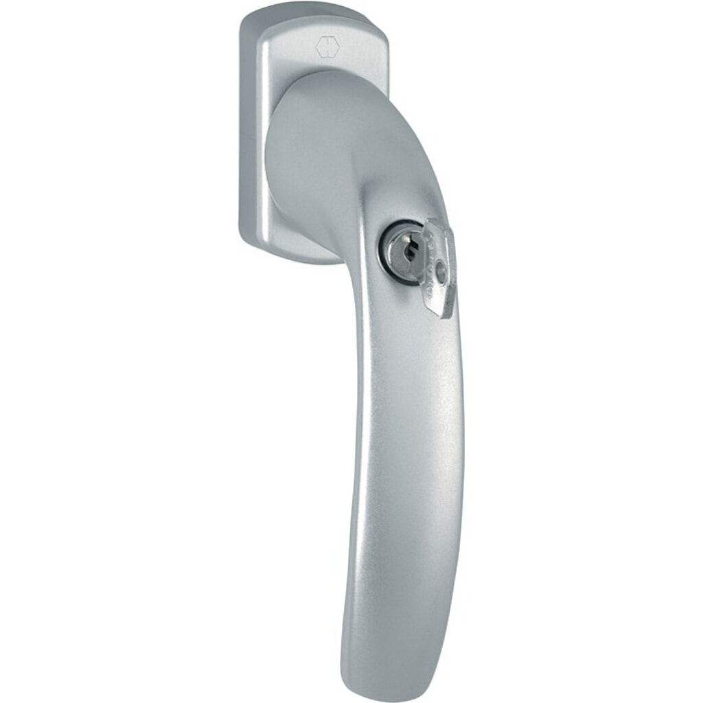 HOPPE Fenstergriff New York 0810SVS/U10, 35 mm, Aluminium F8707 / dunkelbraun, abschließbar Produktabbildung: HOPPE Fenstergriff New York 0810SVS/U10, 35 mm, Aluminium F8707 / dunkelbraun, abschließbar