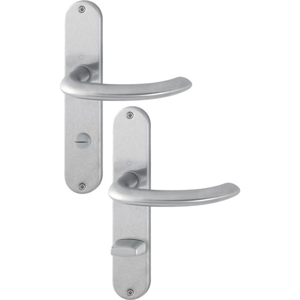 Produktabbildung: HOPPE Langschildgarnitur Marseille E1138Z/302, SK/OL 78 mm, Edelstahl F69, DIN links / rechts