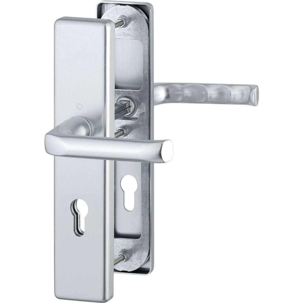 Produktabbildung: HOPPE Schutzgarnitur London 113/2221/2410, 72 mm, Aluminium F1, 41-46 mm