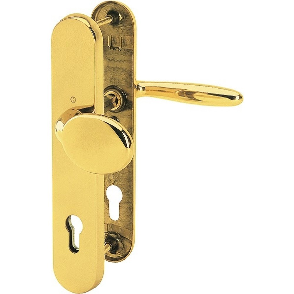 Produktabbildung: HOPPE Schutzgarnitur Pisa M76G/361A/360/151, 92 mm, Messing F77-R, 67-72 mm