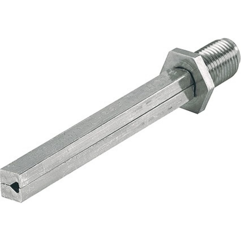 Produktabbildung: HOPPE Vierkantstift FDW-Profilstift, Eisen verzinkt, Vierkant 8 x 80 mm, geteilt M12 x 1,25