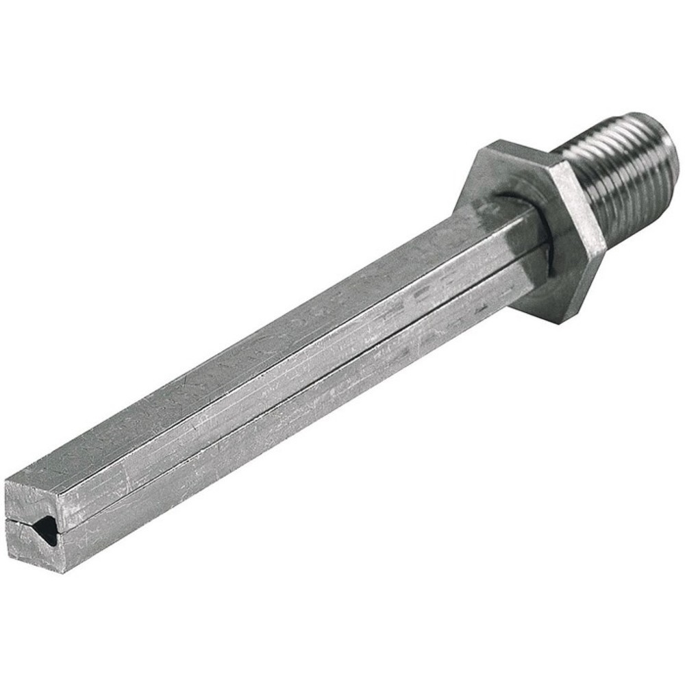 Produktabbildung: HOPPE Vierkantstift FDW-Profilstift, Eisen verzinkt, Vierkant 8 x 100 mm, geteilt M12 x 1,25