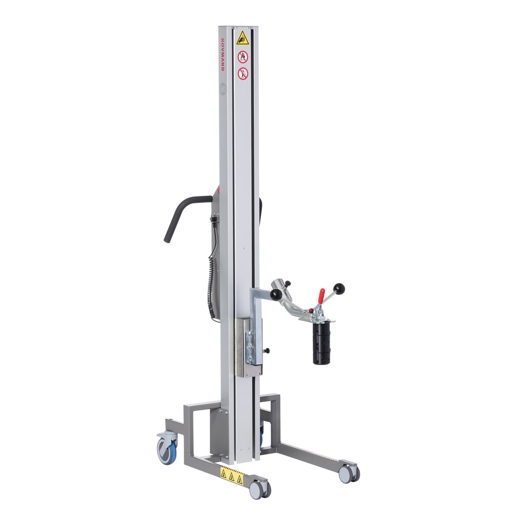 HOVMAND Hebelift mit Rollenmanipulator für Rollen bis 40 kg, Hubhöhe 1.242 mm, TK 80 kg Produktabbildung: HOVMAND Hebelift mit Rollenmanipulator für Rollen bis 40 kg, Hubhöhe 1.242 mm, TK 80 kg