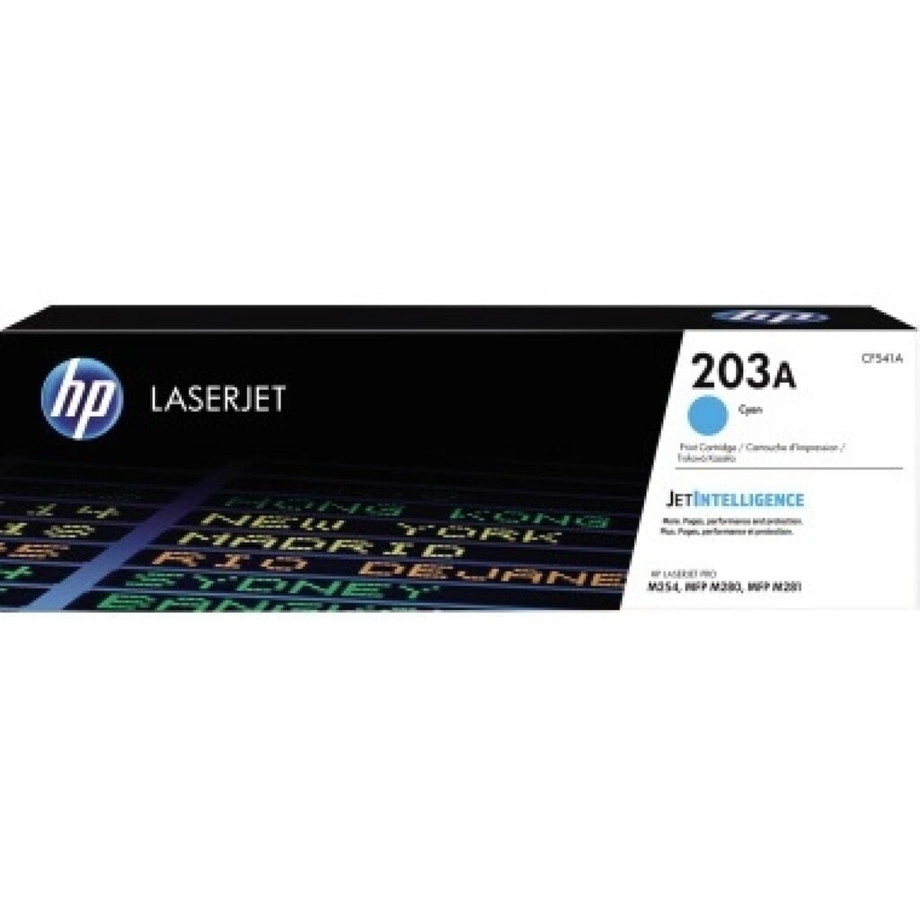 HP Toner CF541A Nr.203A 1.300Seiten cyan Produktabbildung: HP Toner CF541A Nr.203A 1.300Seiten cyan