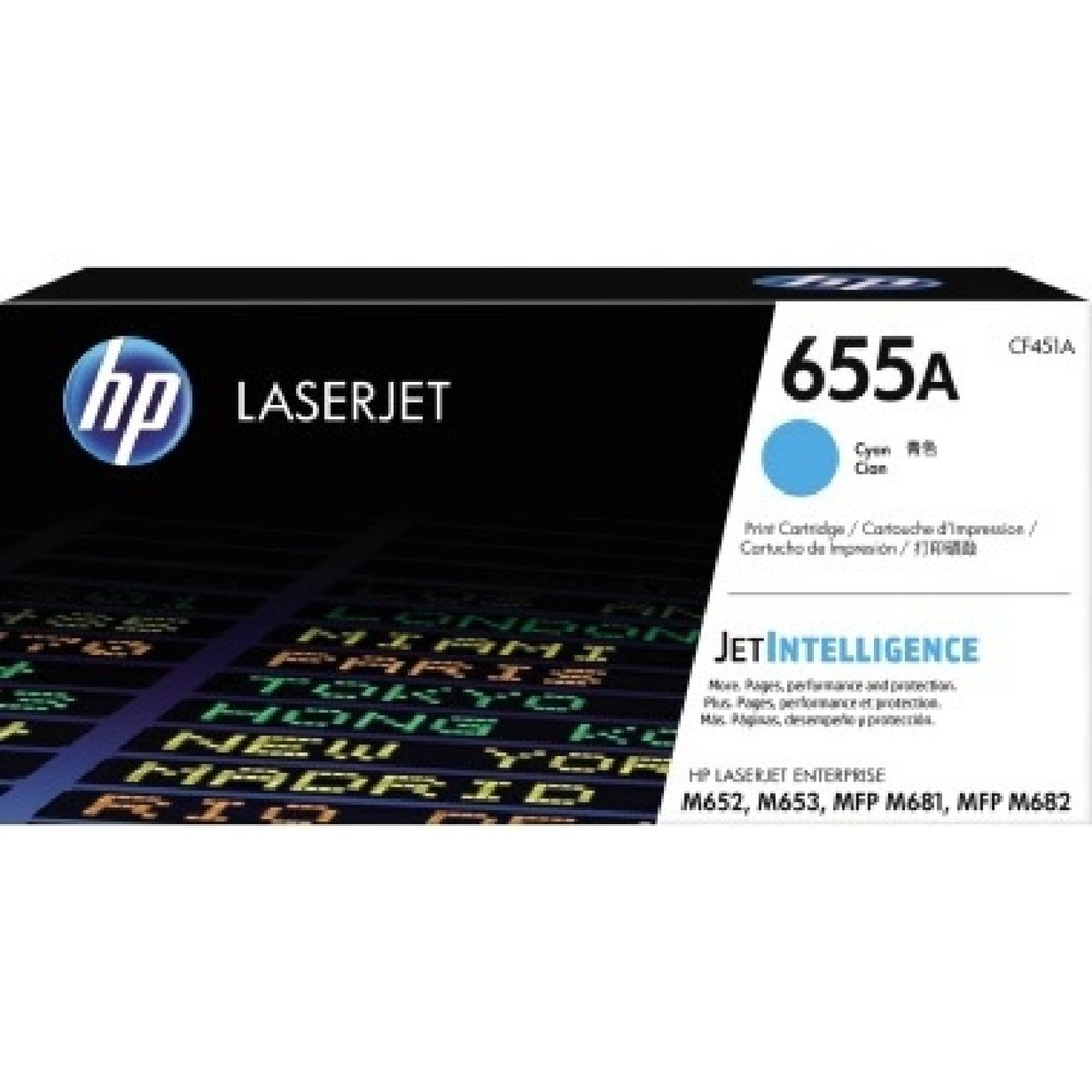 Produktabbildung: HP Toner CF451A 655A 10.500Seiten cyan